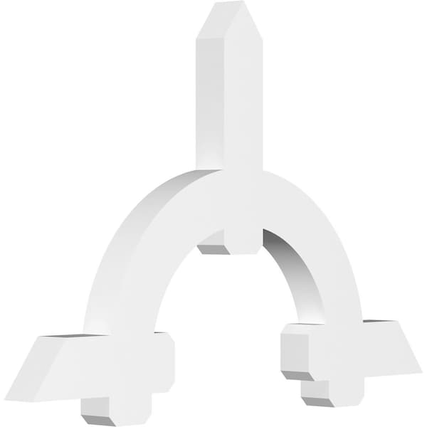 Ekena Millwork Ericson Architectural Grade PVC Gable Bracket, 60"W x 40"H x 4"D x 6"F, 16/12 Pitch GBP060X40X0406ERI00 - main